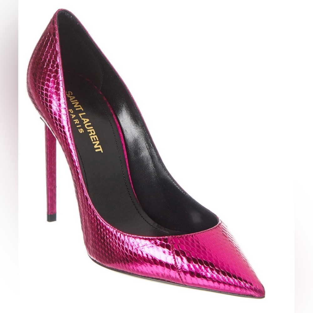 NIB YSL Zoe Metallic heels 85mm size 36